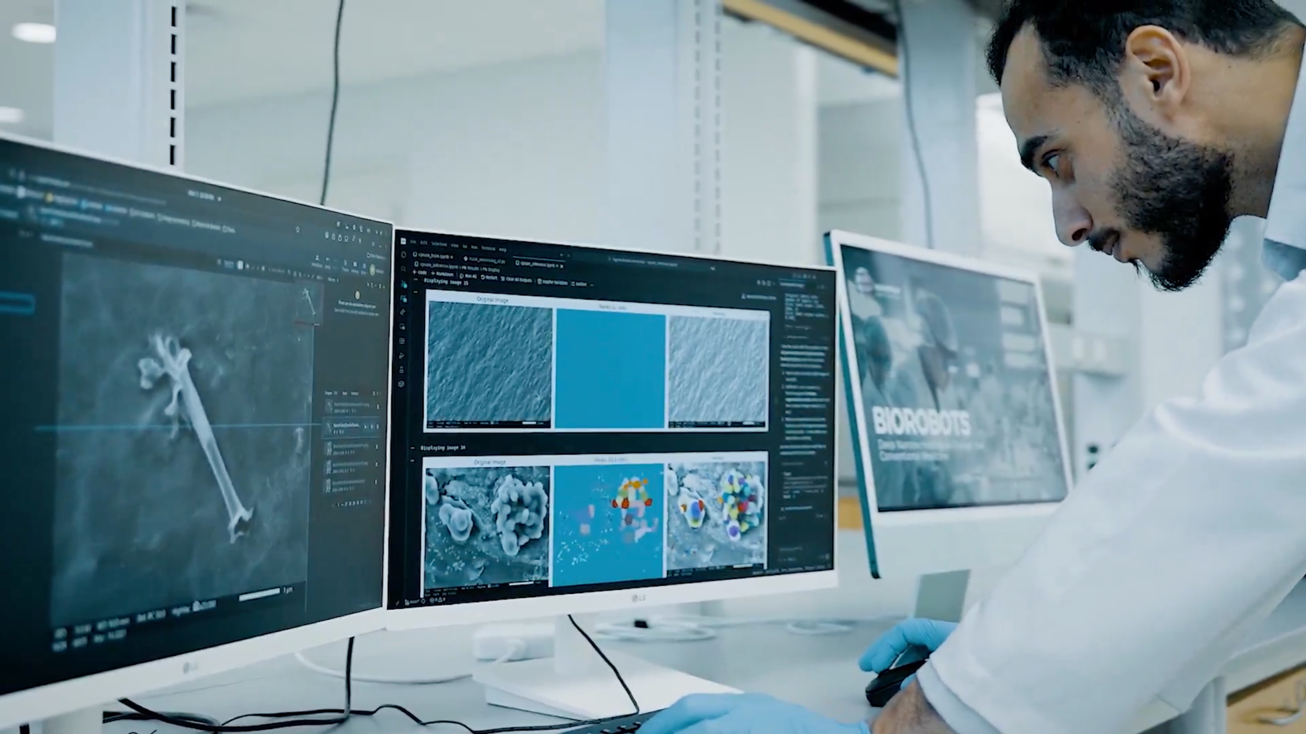 EnsaliX AI platform analyzing microscopic imaging data